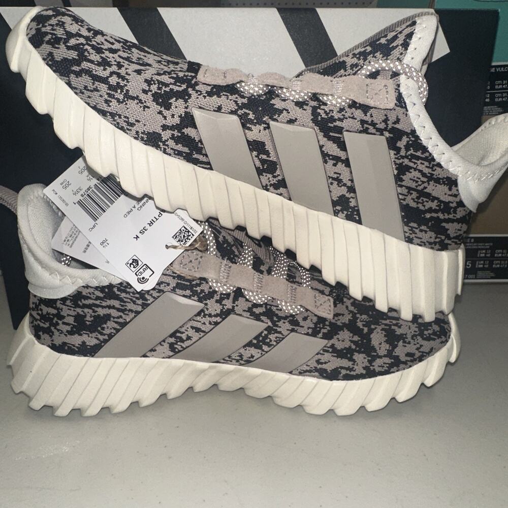 Adidas Size 2k Kaptir 3s Flow Shoes 'Grey / Grey / Core Black',
